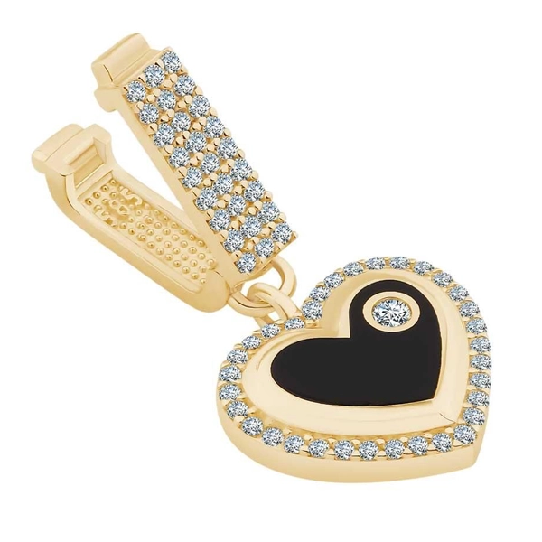 Siyah Mineli Taşlı 9mm Bileklik Charm