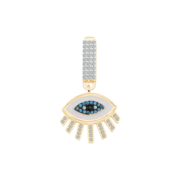 gold mineli göz bileklik charm