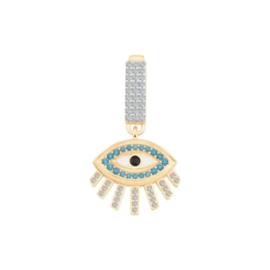 gold taşlı göz figürlü bileklik charm